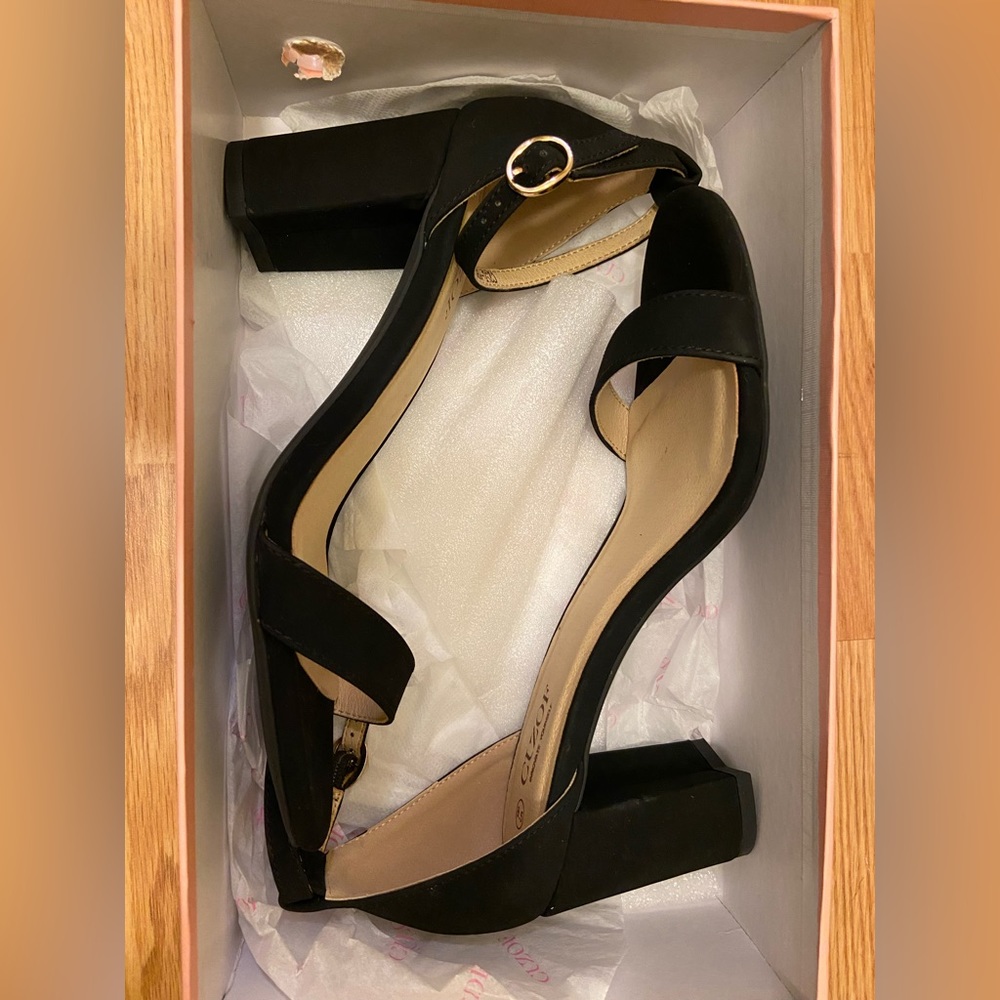 Block Chunky Heels Sandals 3 Inch Open Toe Ankle Strap Wedding Party Dress Pump